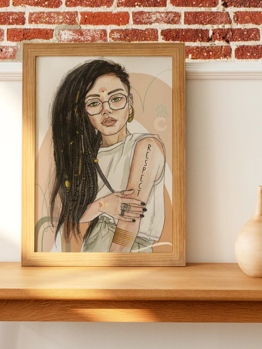 Portrait Femme Totem Respect – Image 3